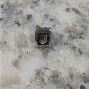 J initial or letter pandora charm